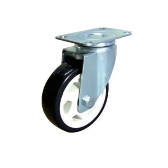 PVC黑色平底活動腳輪